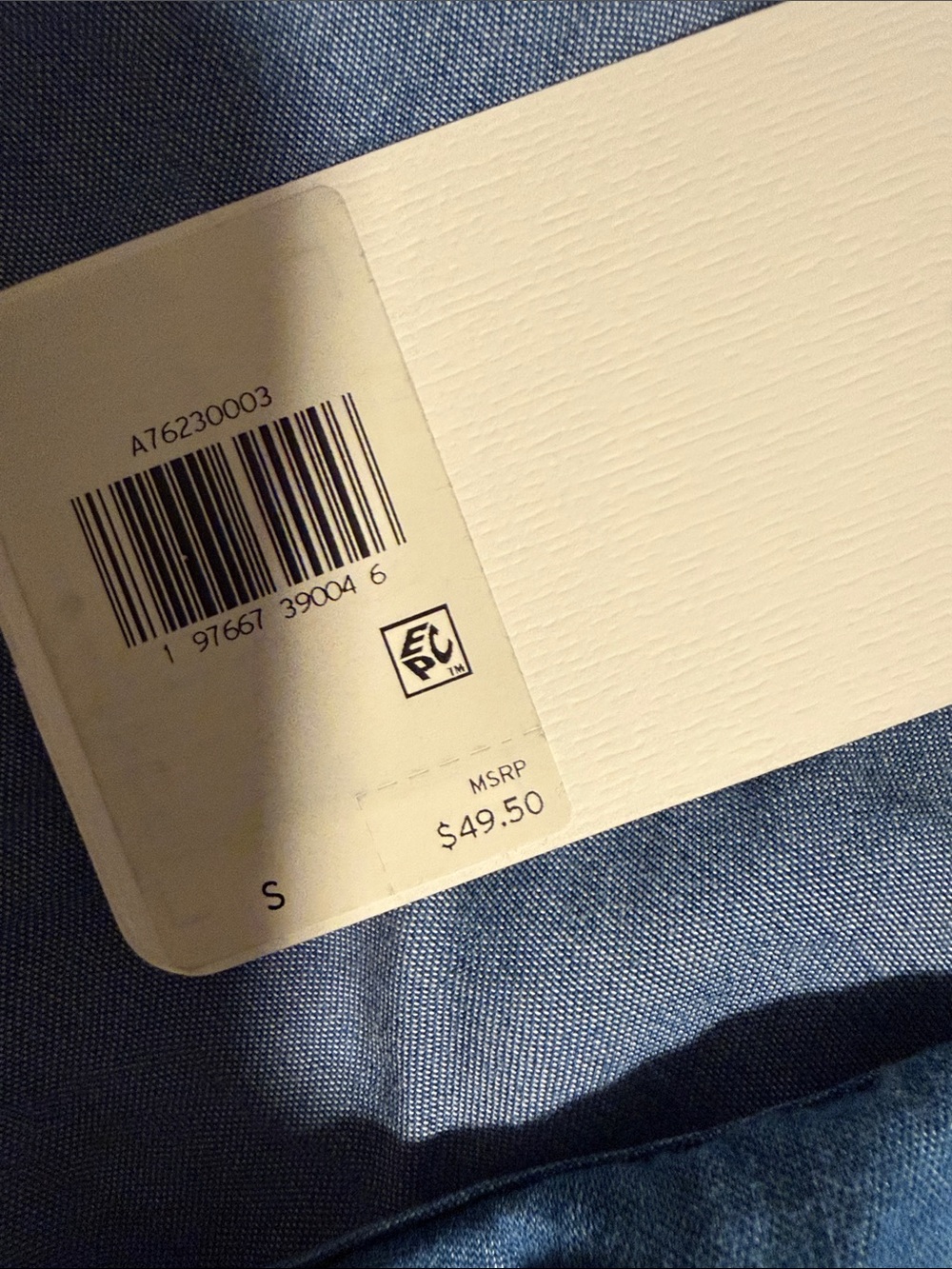 Levi's Indigo Denim Ruffled Tie-Front Top - Picture 4 of 4